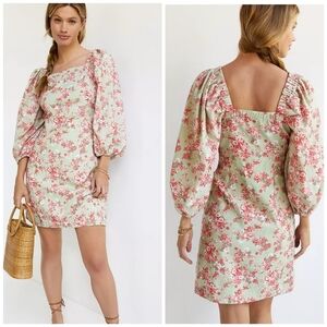 Forever That Girl floral puff sleeve dress XL